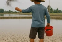 Persiapan Dasar Tambak dengan Kohe Sapi Fermentasi